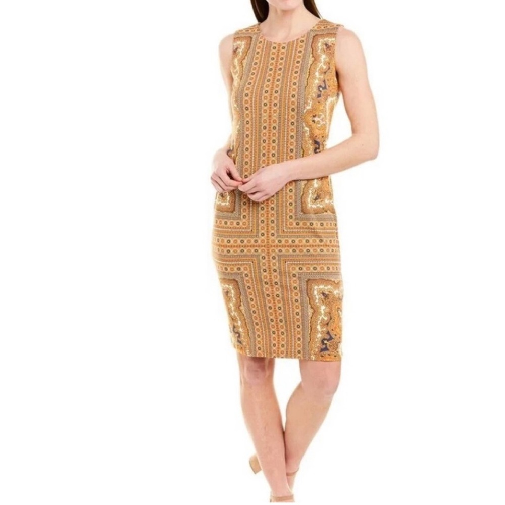 J. McLaughlin Sophia scarf print‎ catalina cloth dress sz XS C3